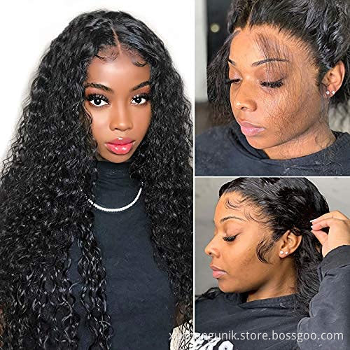 Uniky Fall Season Sale Virgin Hair Kinky Curly Lace Wig 10A Grade Cambodian Cuticle Aligned Virgin Hair Curly Human Hair Wig